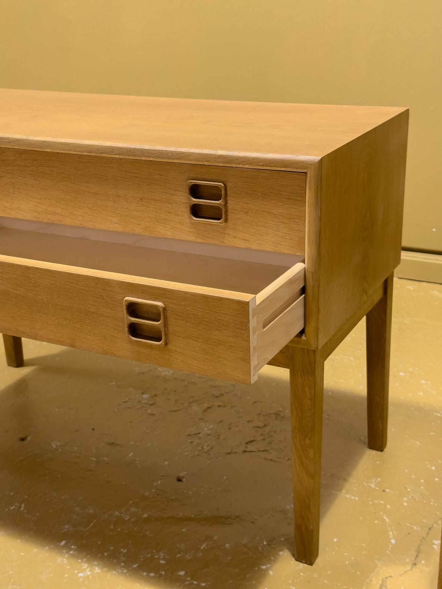 Pair of Small Scale Oak Chest of Drawers