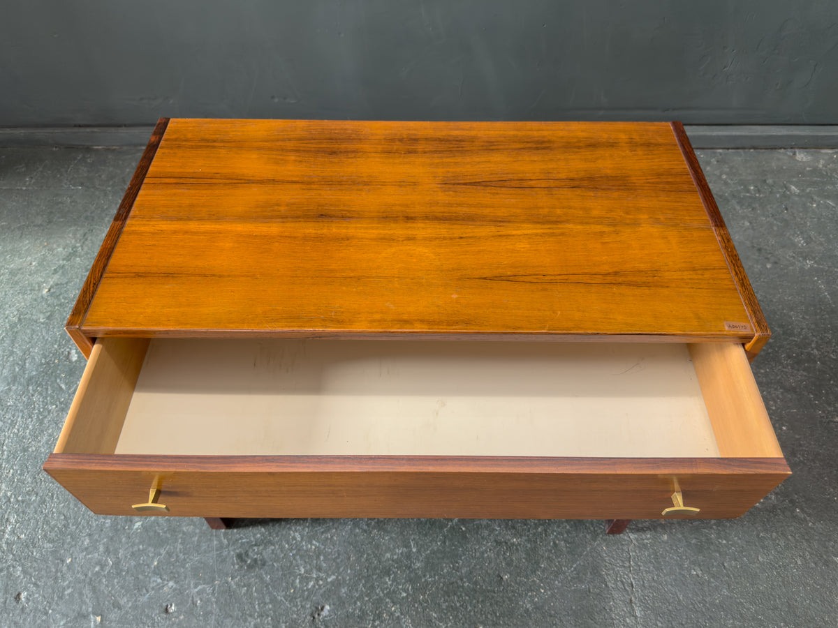 Rosewood Chest of Drawers with Brass Handles