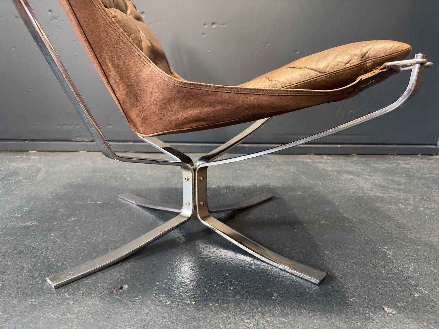 Chrome Falcon Chair by Sigurd Ressell