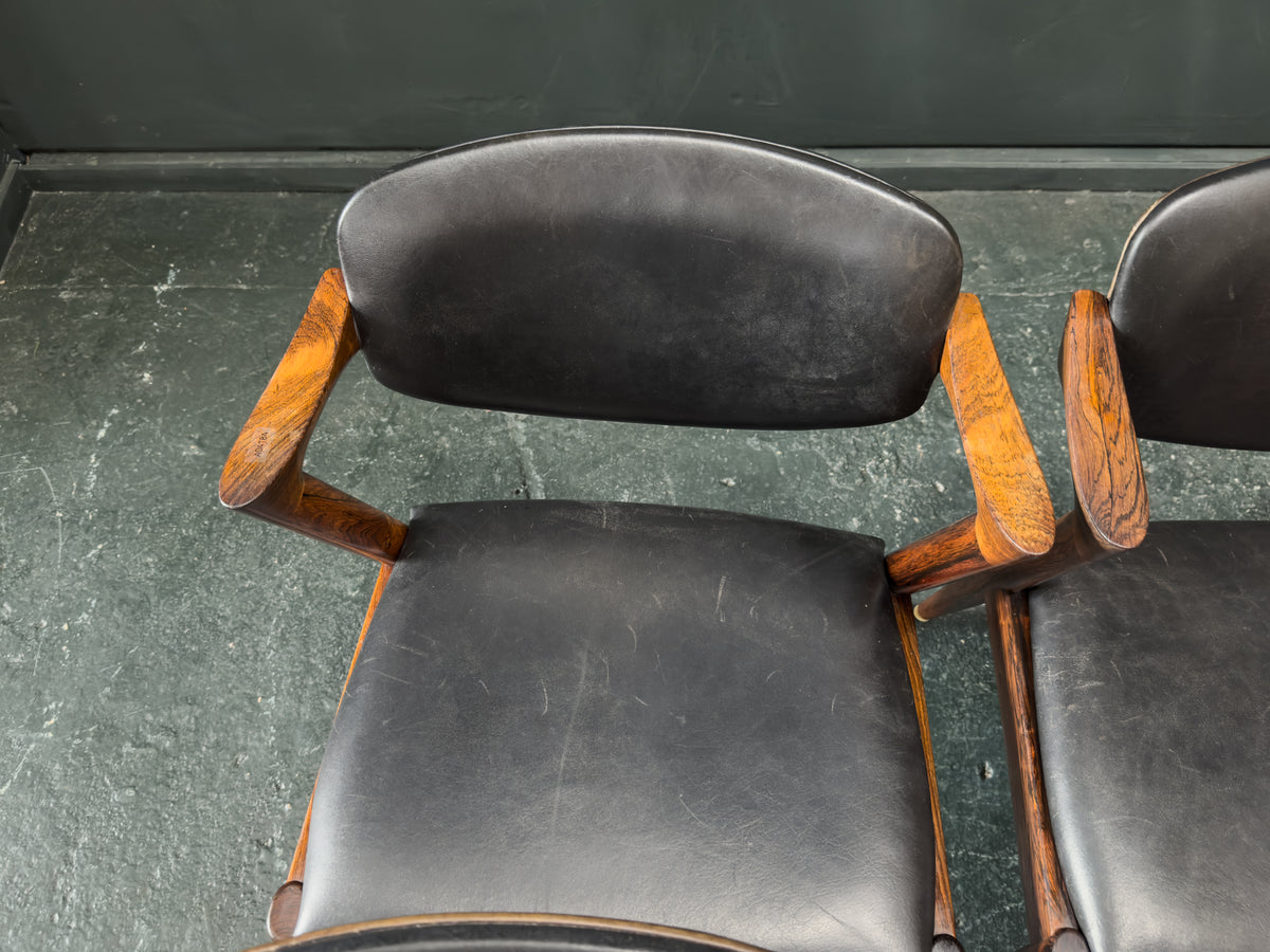 Set of 6 Rosewood Model 42 Dining Chairs by Kai Kristiansen