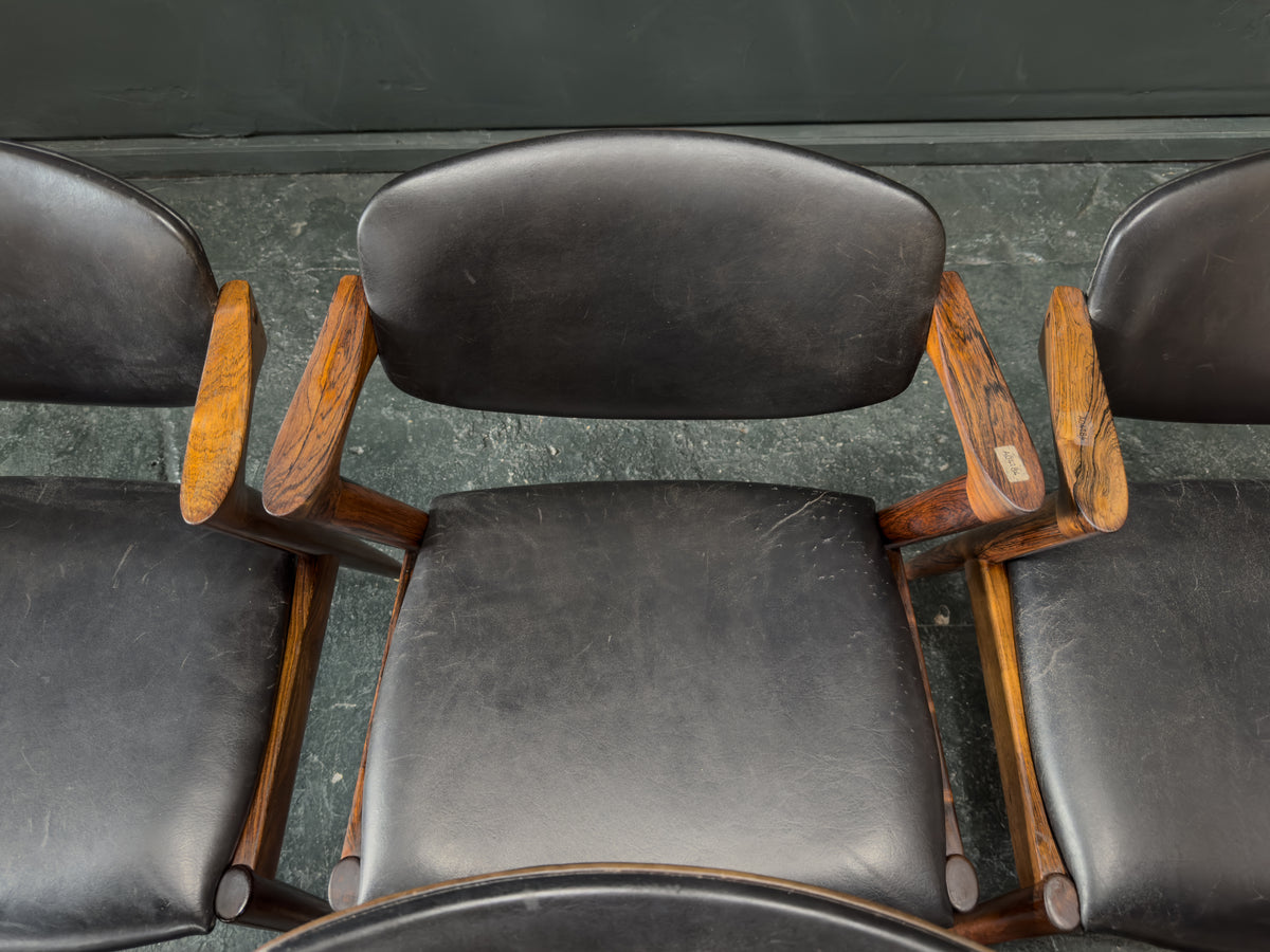 Set of 6 Rosewood Model 42 Dining Chairs by Kai Kristiansen