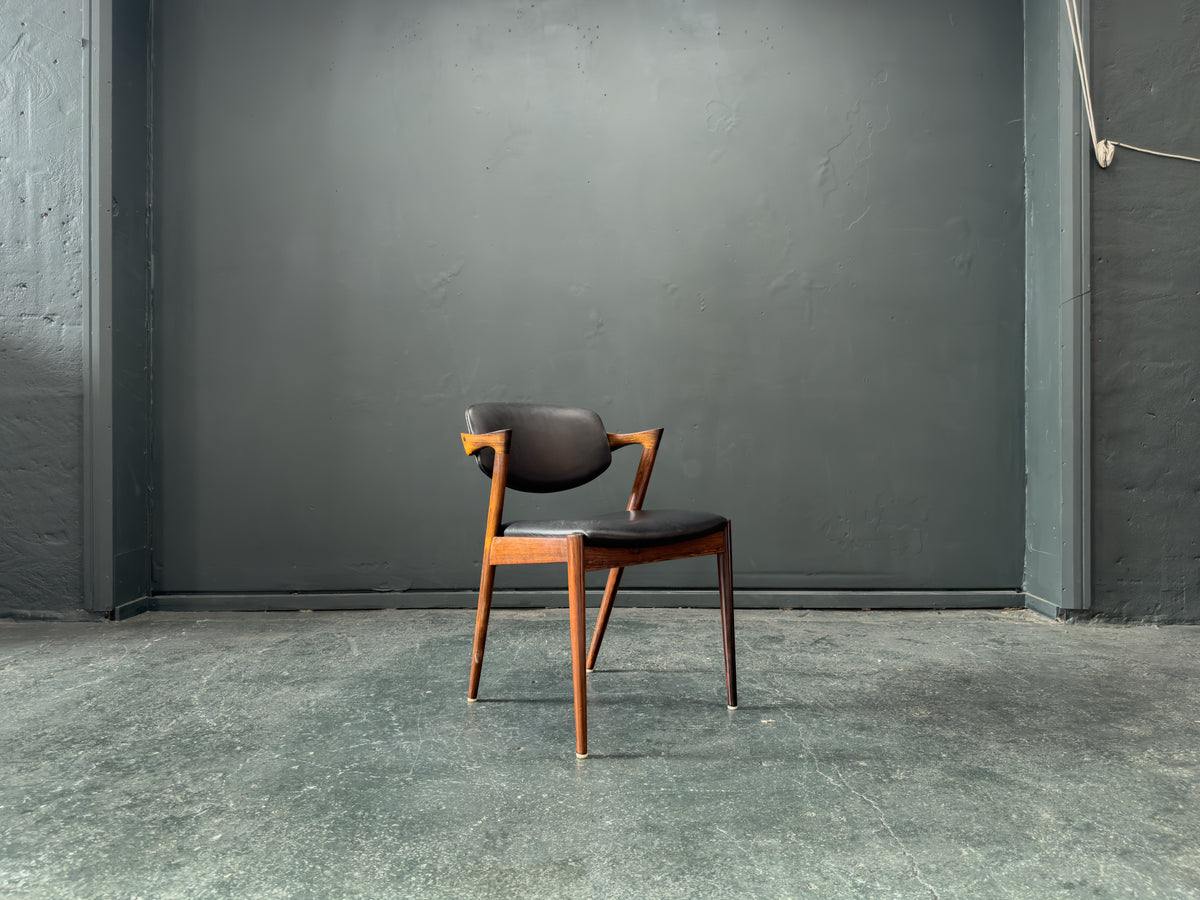 Set of 6 Rosewood Model 42 Dining Chairs by Kai Kristiansen