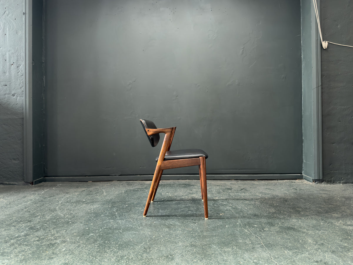 Set of 6 Rosewood Model 42 Dining Chairs by Kai Kristiansen