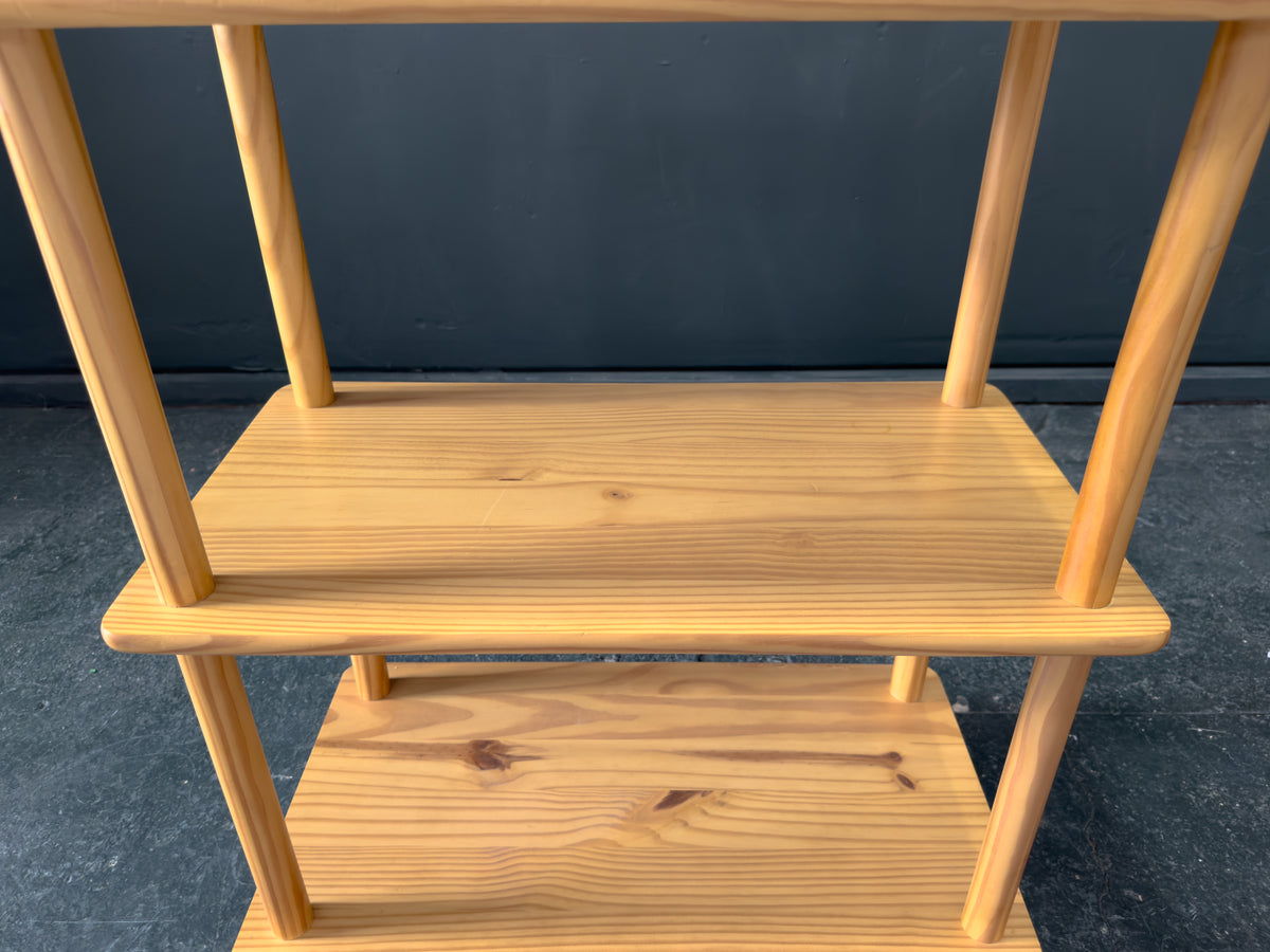 Three Tiered Pine Shelving