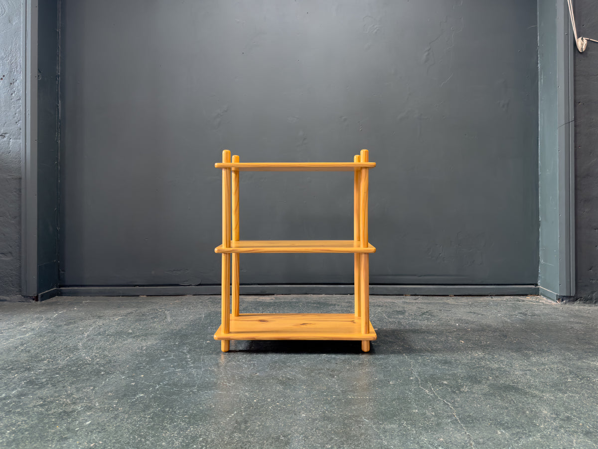 Three Tiered Pine Shelving