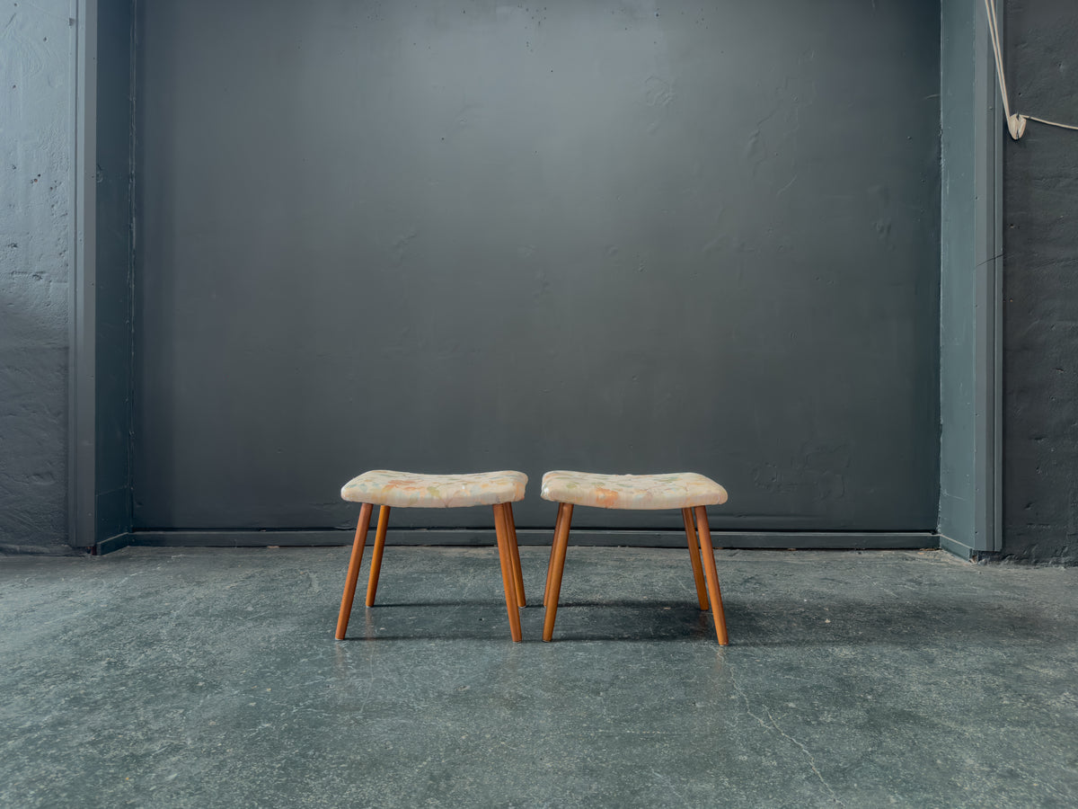 Oak Upholstered Stool