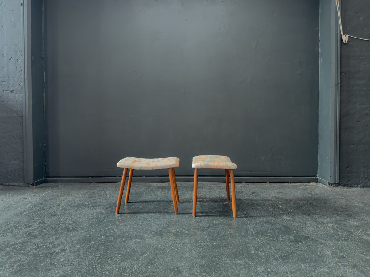 Oak Upholstered Stool