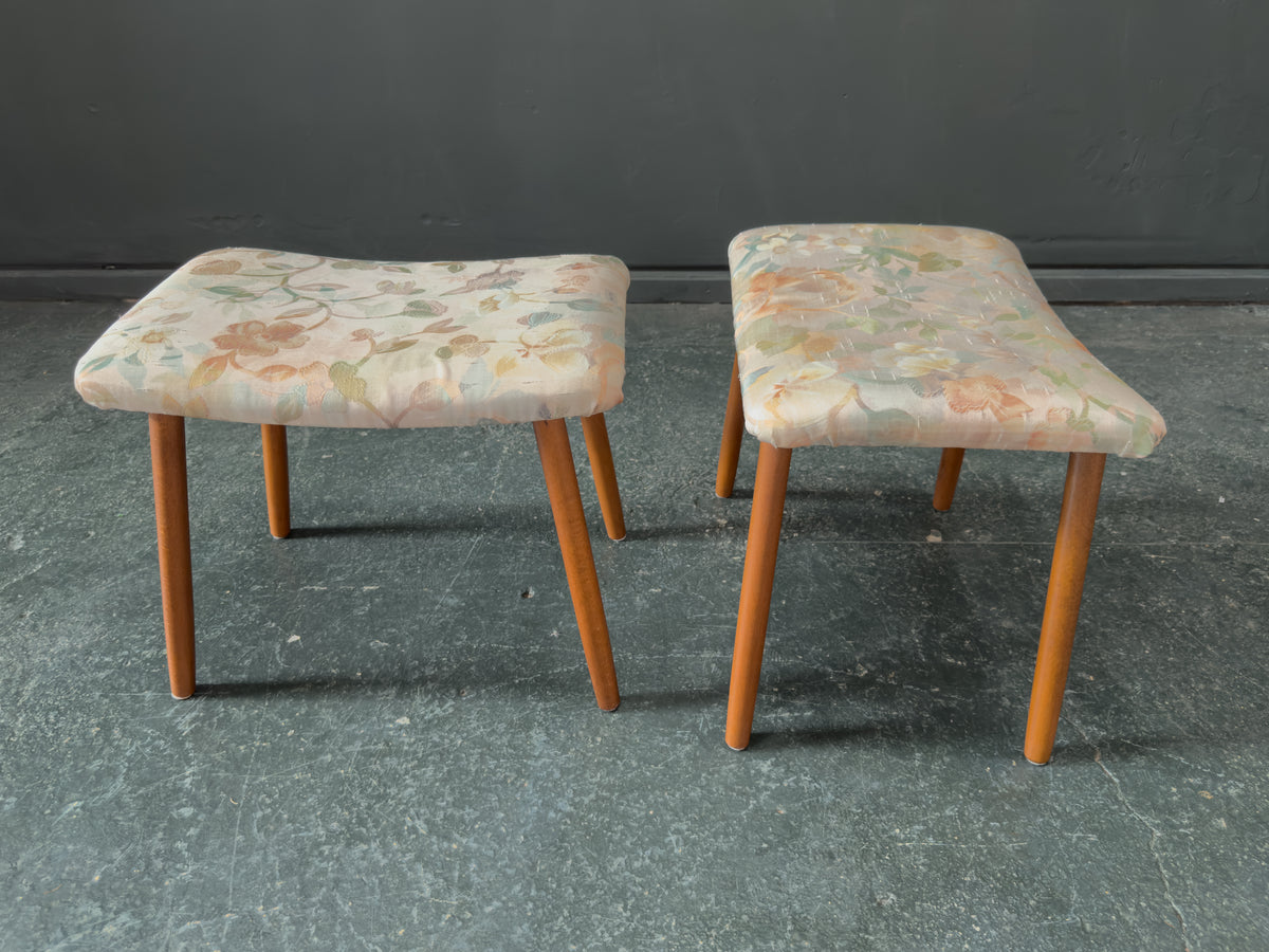 Oak Upholstered Stool