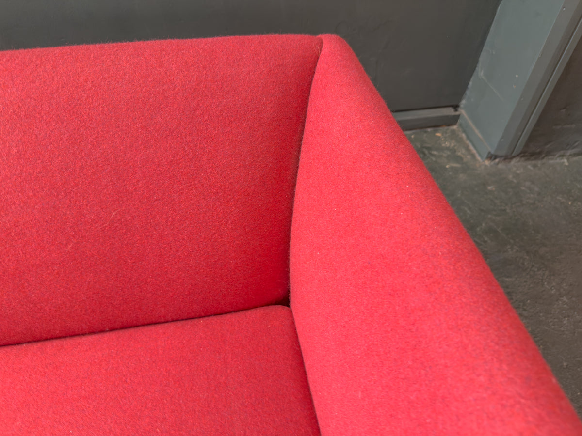 Red Upholstered Sofa