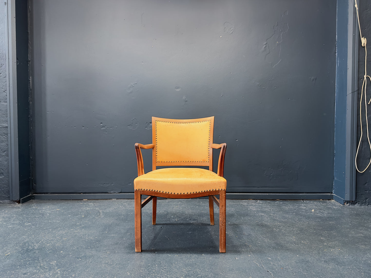 Leather and Oak Armchair