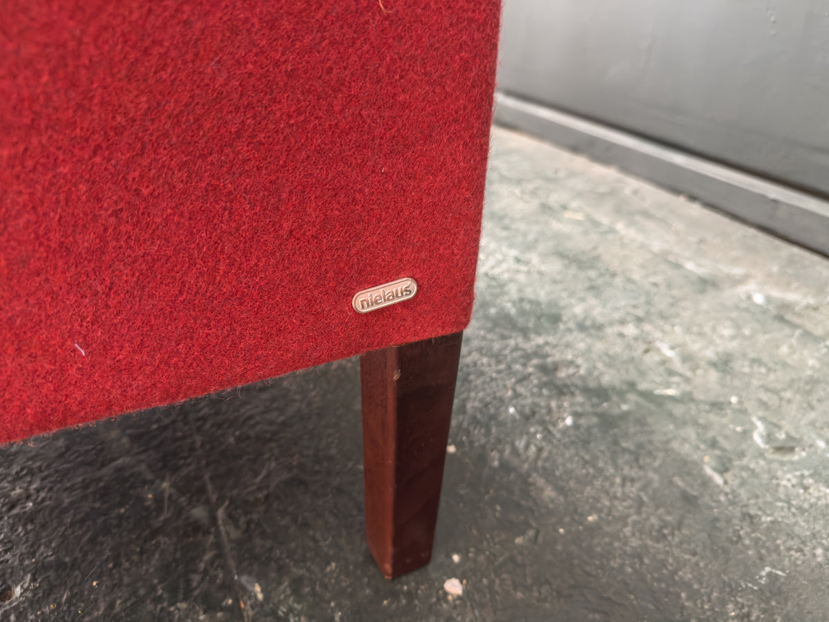 Red Upholstered Sofa