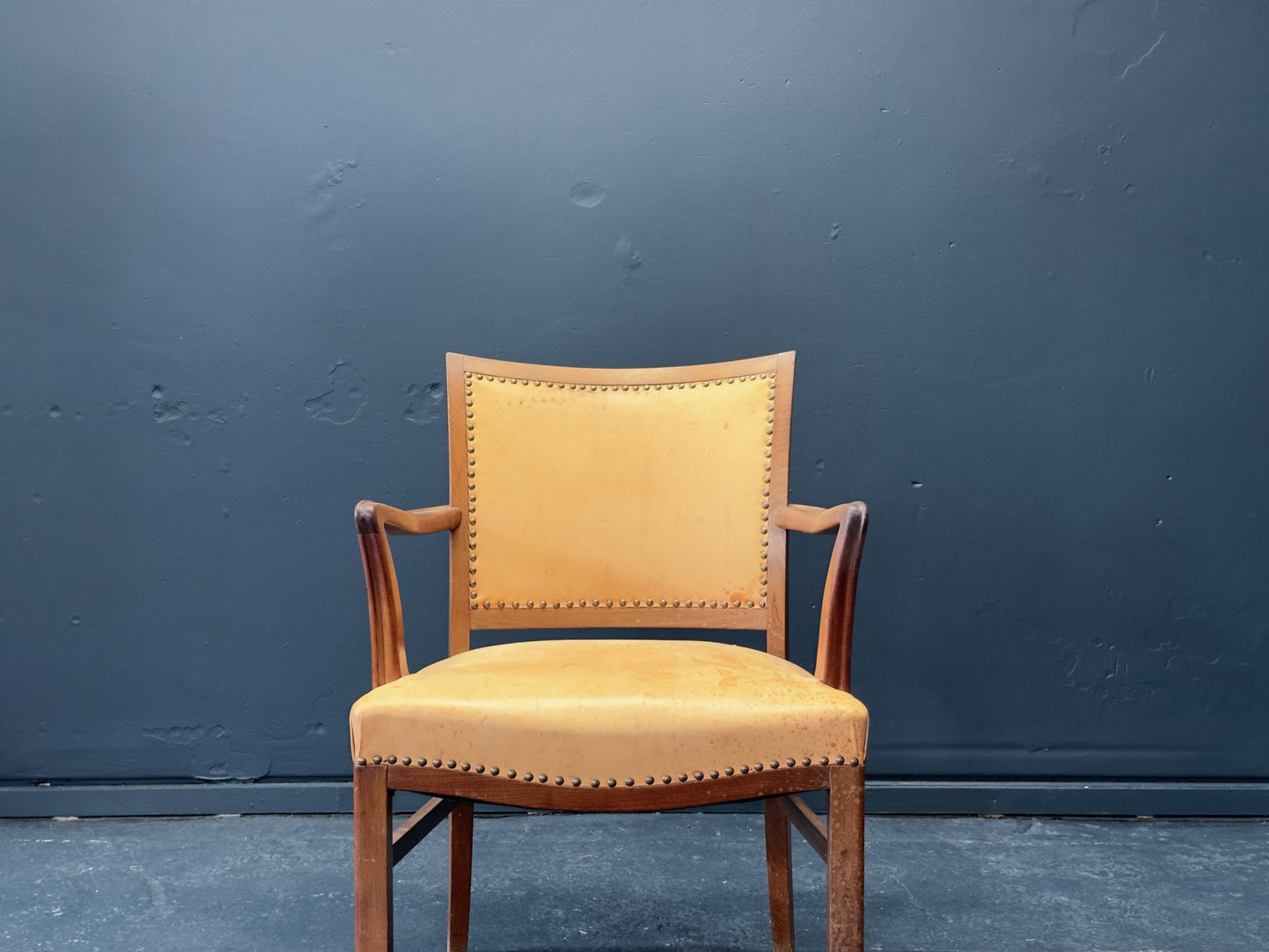 Leather and Oak Armchair