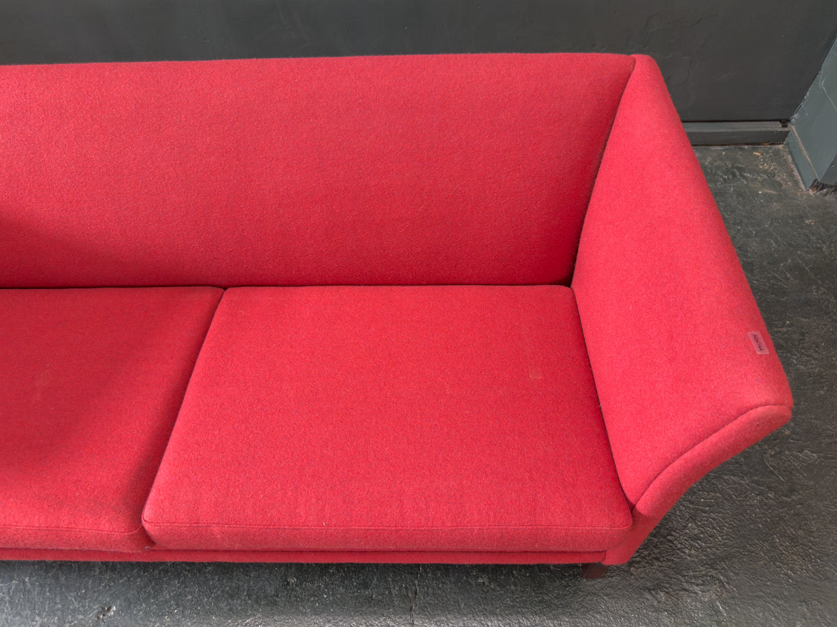 Red Upholstered Sofa
