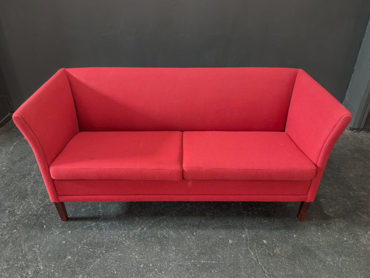 Red Upholstered Sofa