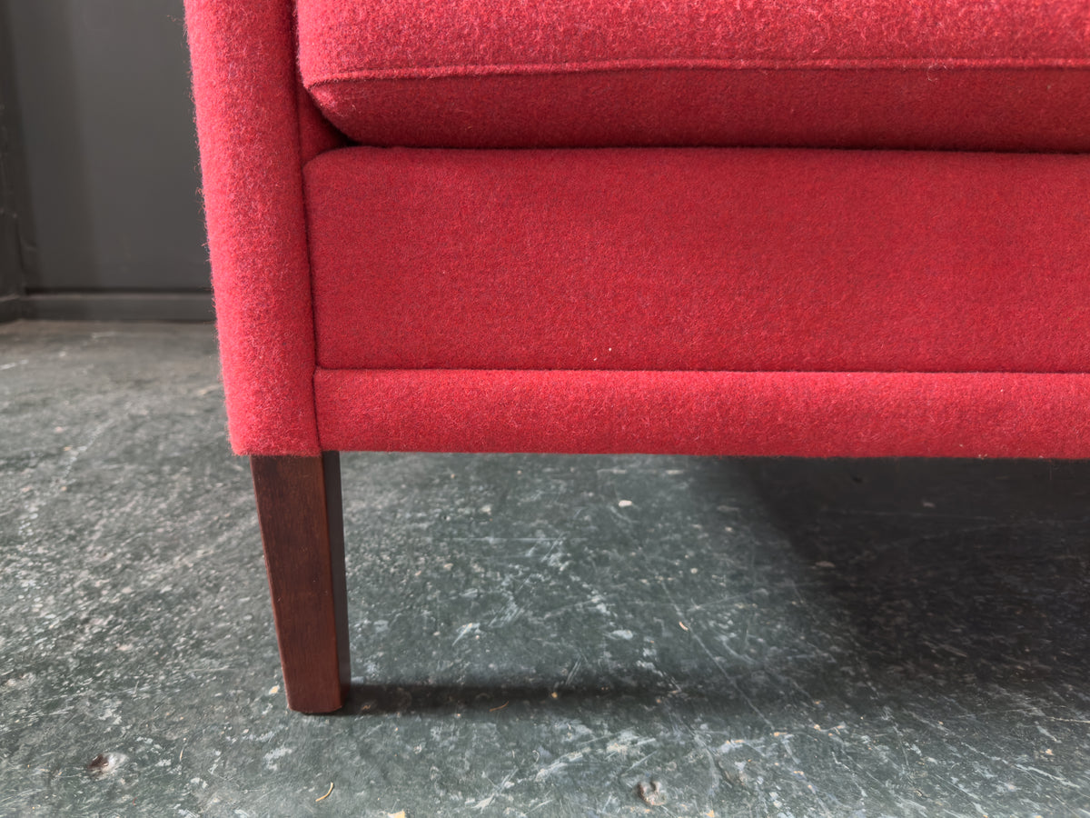 Red Upholstered Sofa
