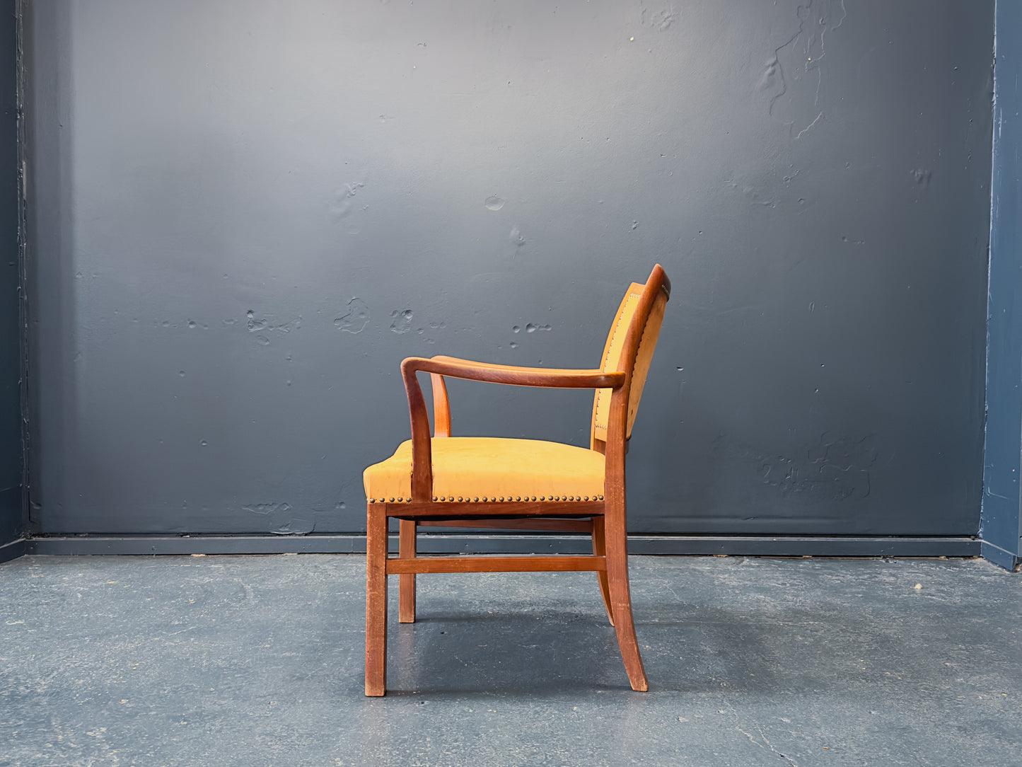 Leather and Oak Armchair