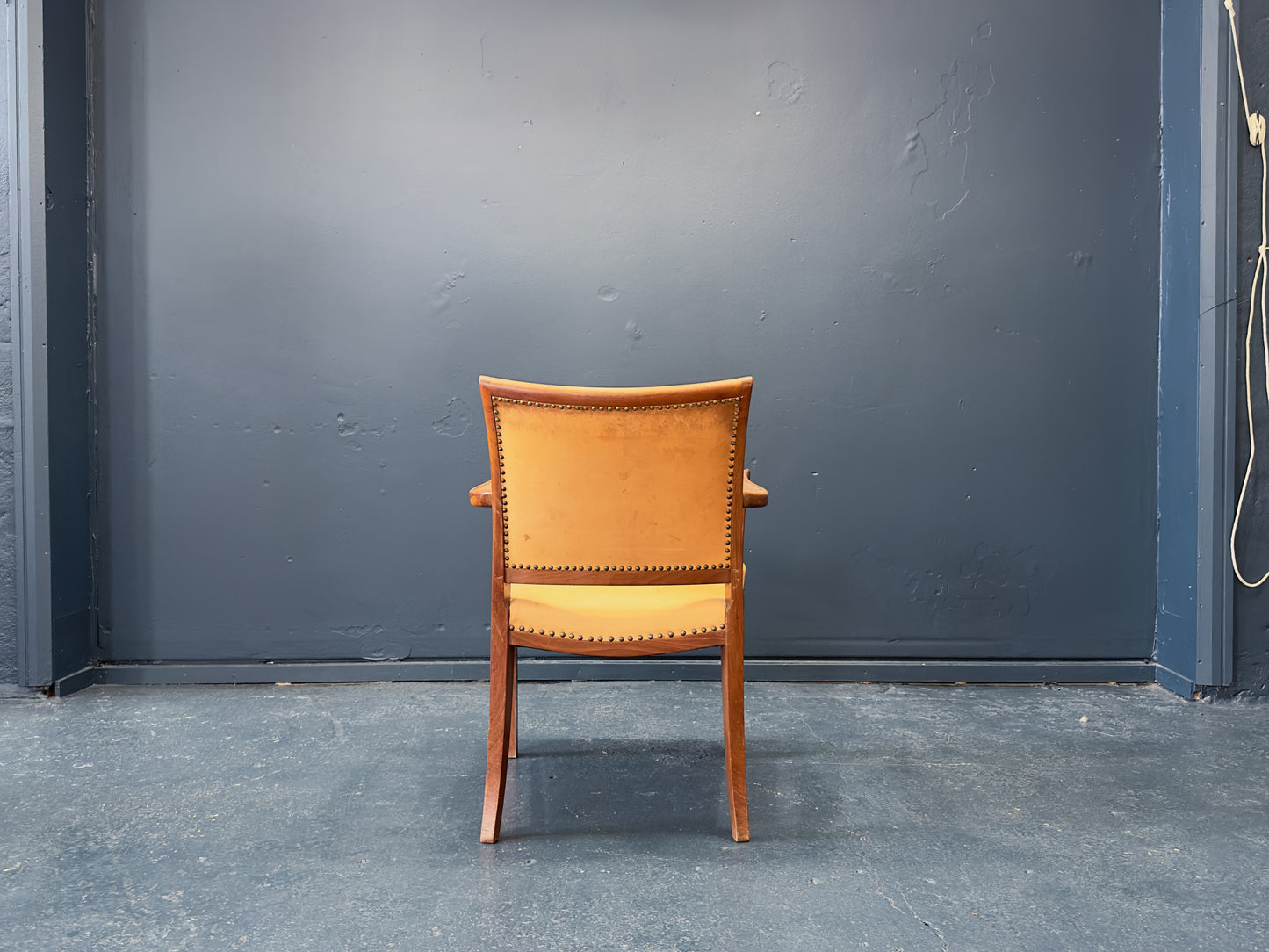 Leather and Oak Armchair