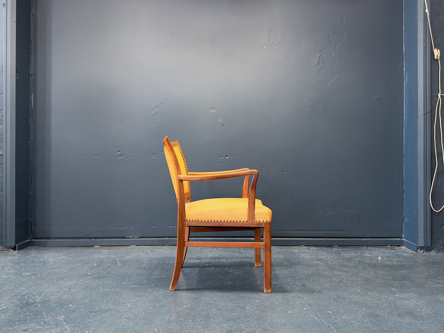 Leather and Oak Armchair