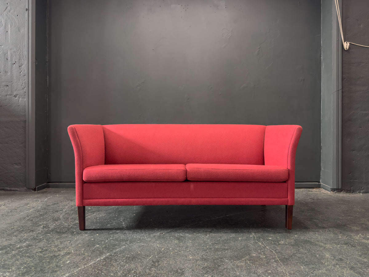 Red Upholstered Sofa