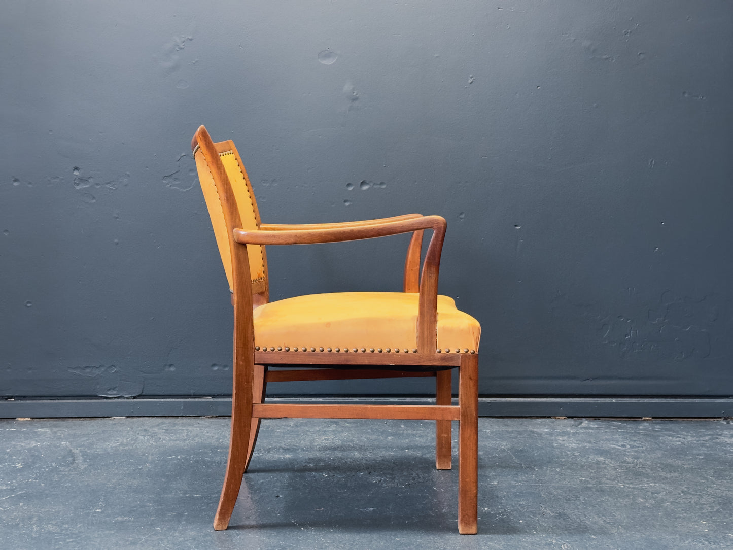 Leather and Oak Armchair