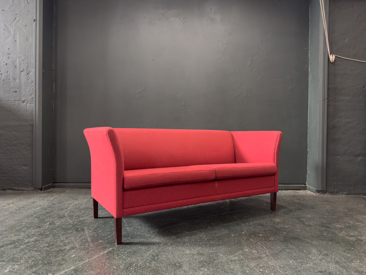 Red Upholstered Sofa