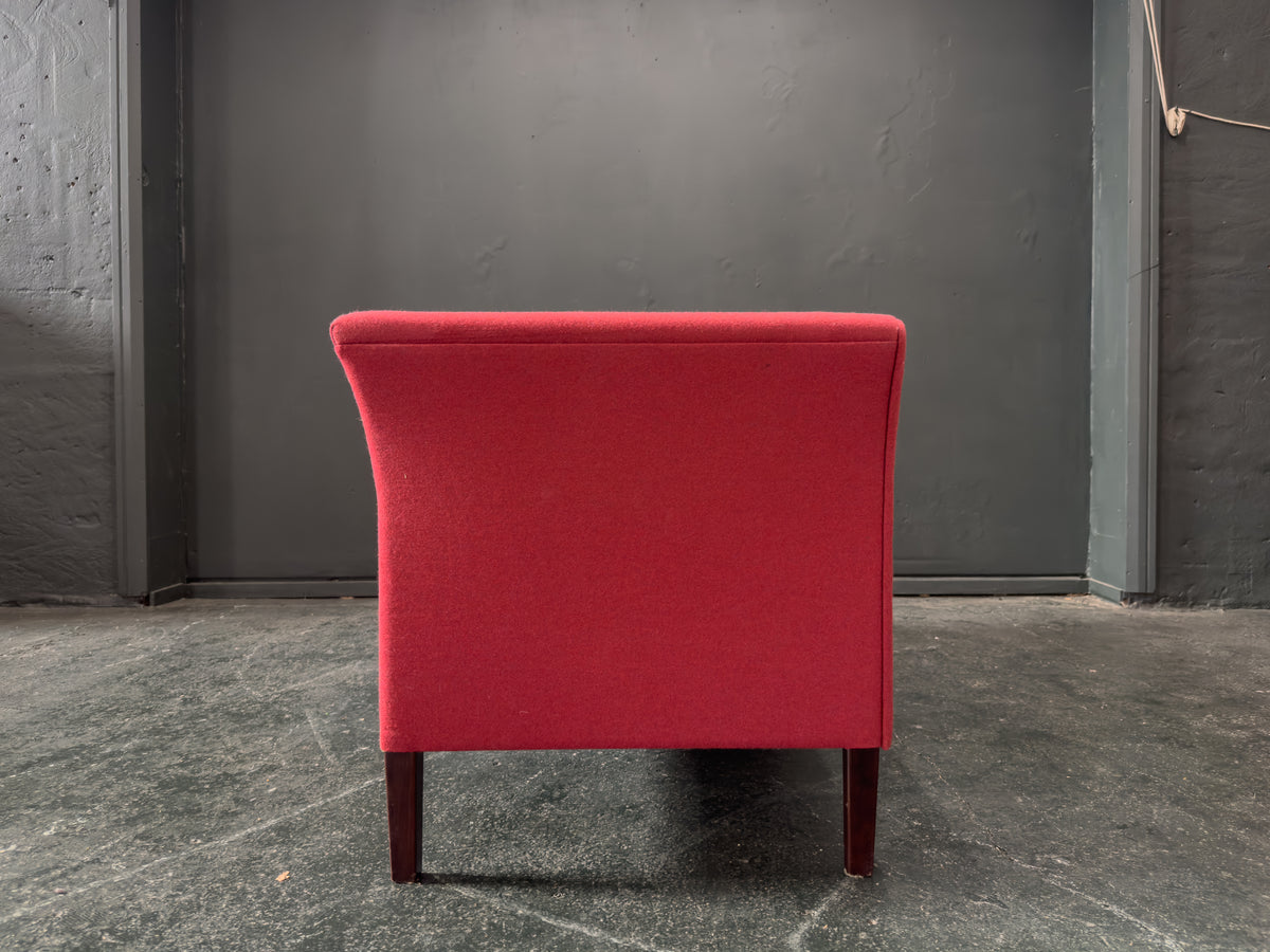 Red Upholstered Sofa