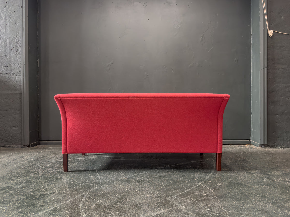 Red Upholstered Sofa