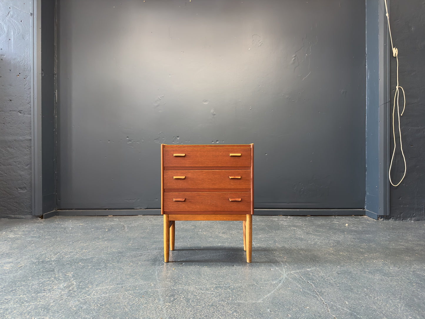 Compact Teak Chest of Drawers