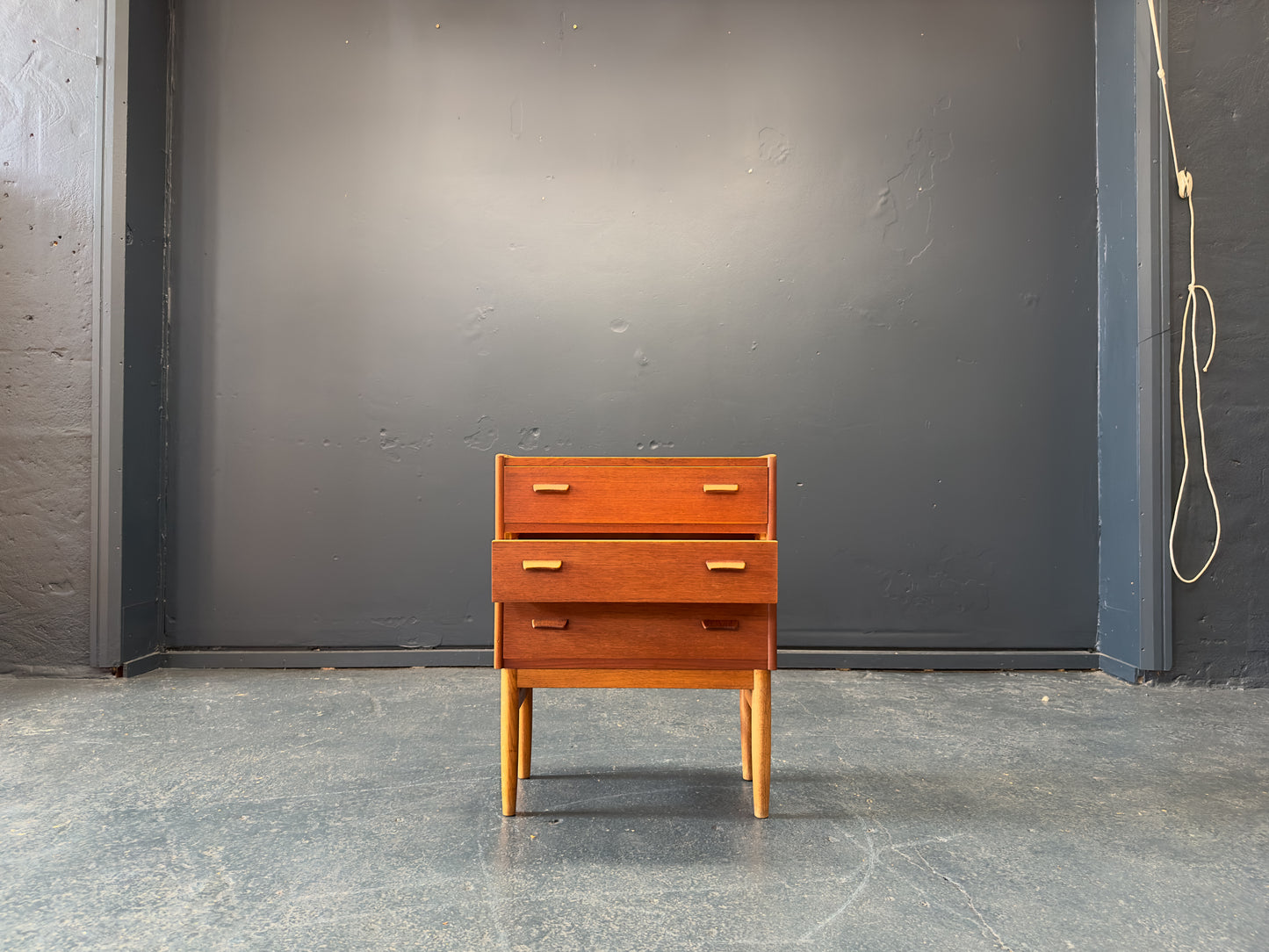 Compact Teak Chest of Drawers