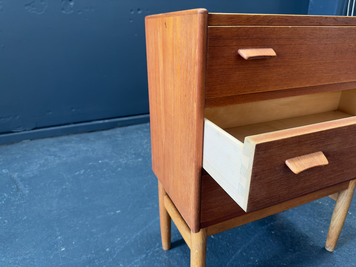 Compact Teak Chest of Drawers