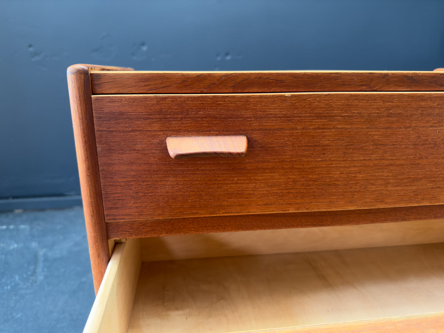 Compact Teak Chest of Drawers