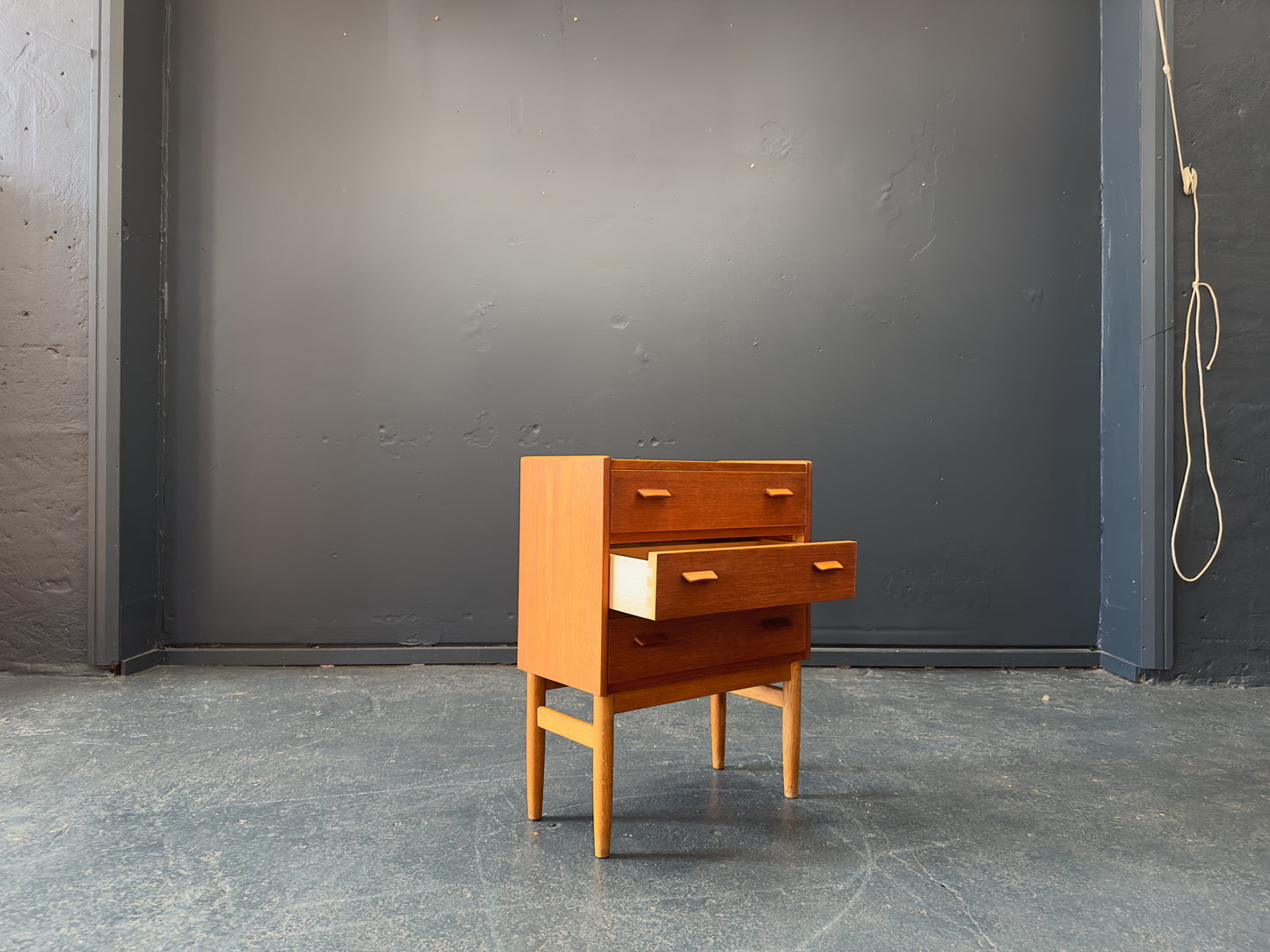 Compact Teak Chest of Drawers