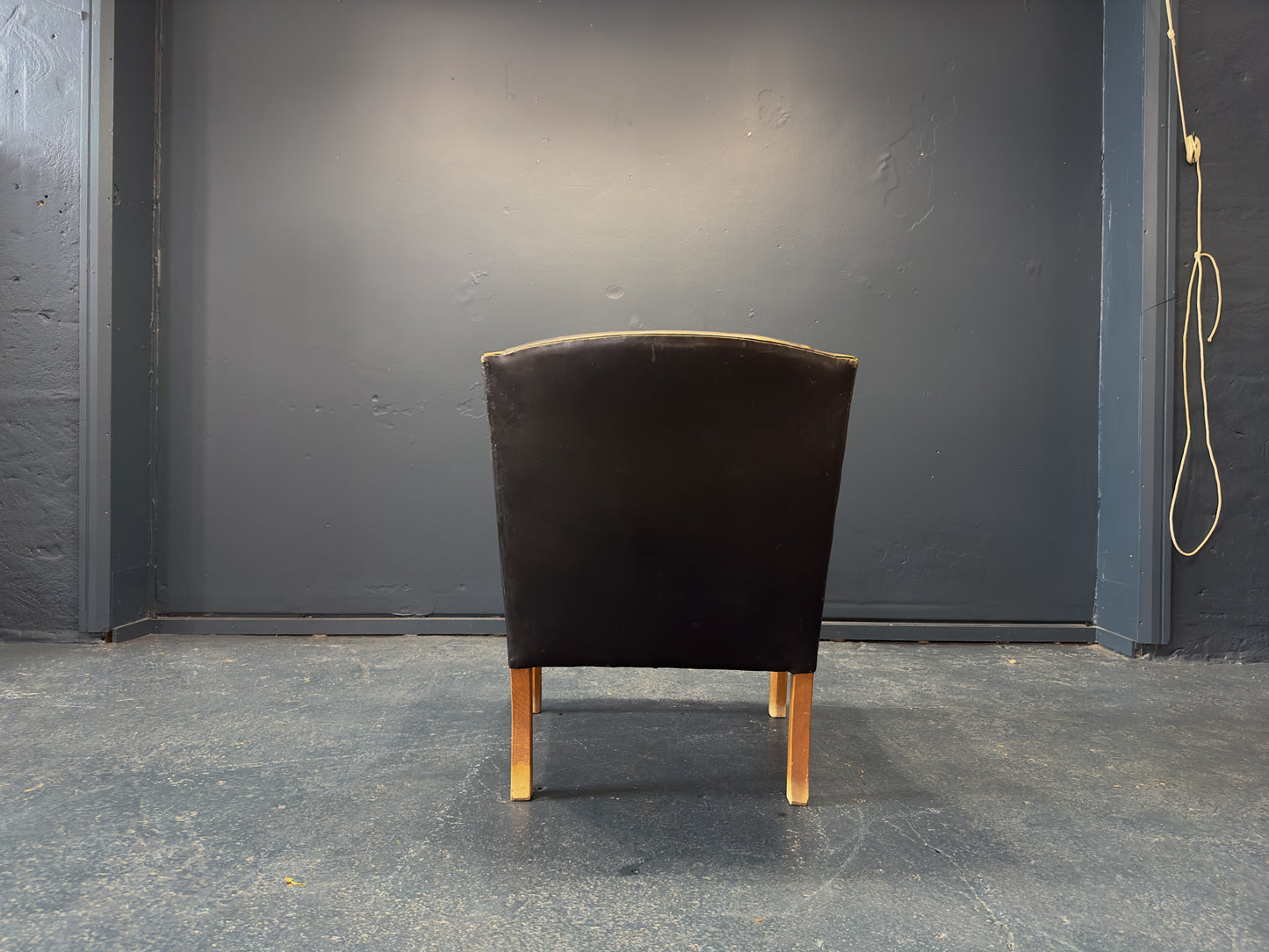 Ole Wanscher Black Leather Armchair