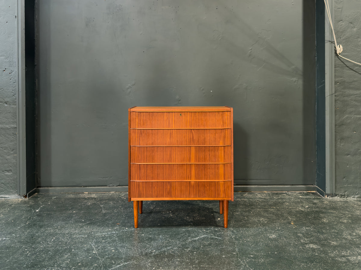 Teak Tallboy with 5 Drawers by Tylvad Hansen Møbelfabrik