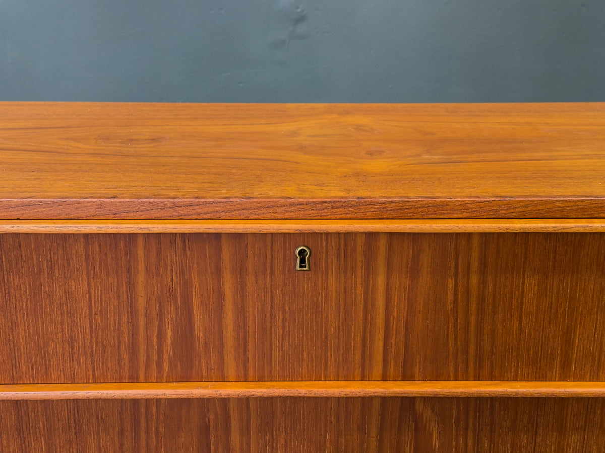 Teak Tallboy with 5 Drawers by Tylvad Hansen Møbelfabrik