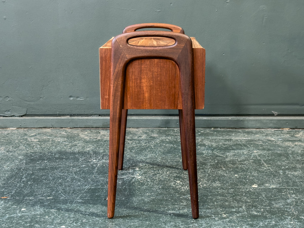 Teak Bedside Table with Two Drawers