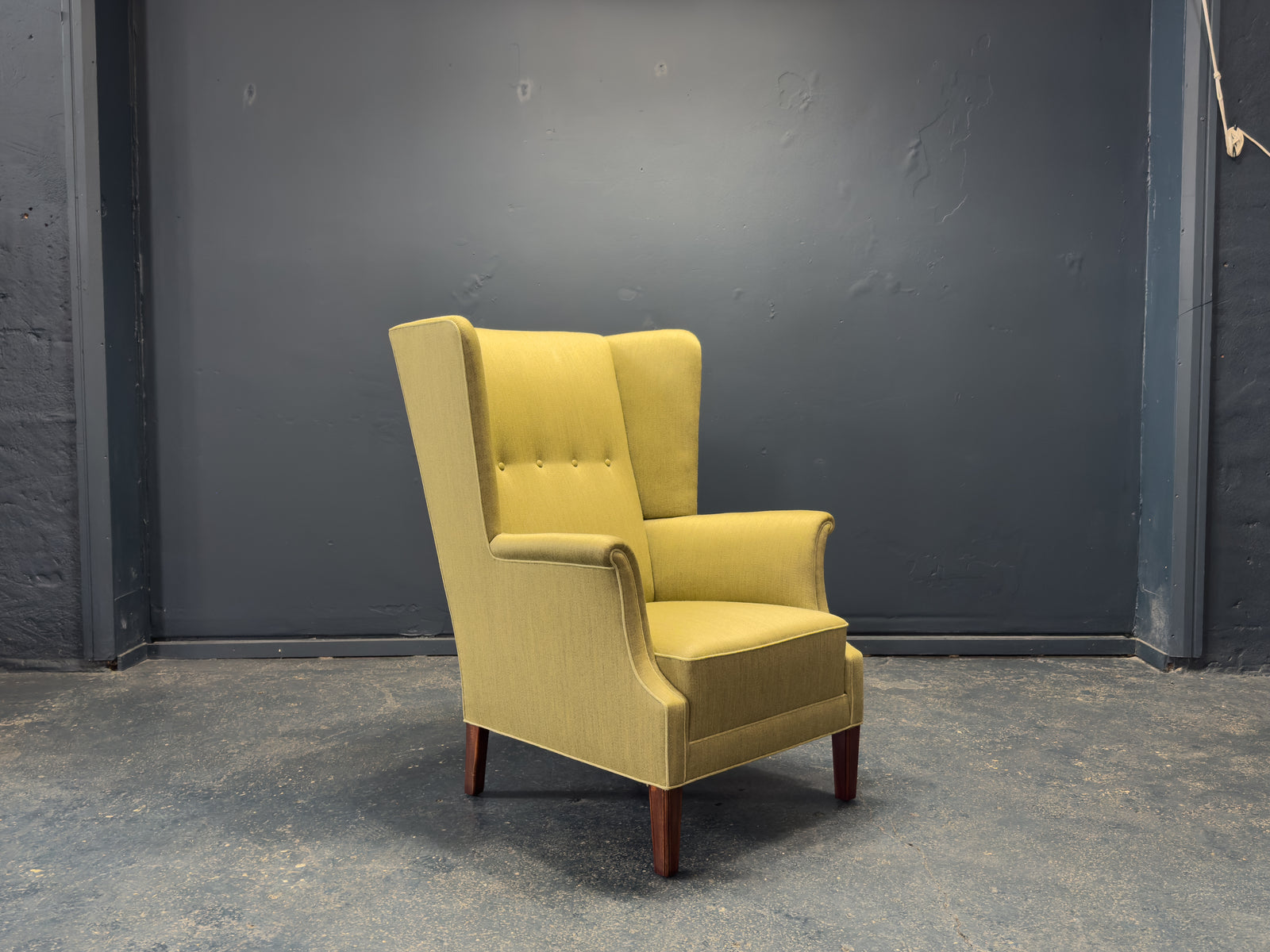 Green High Back Armchair