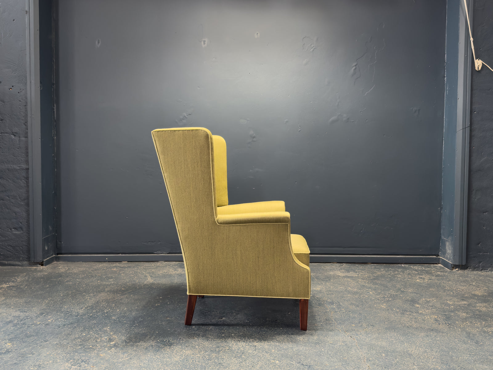 Green High Back Armchair