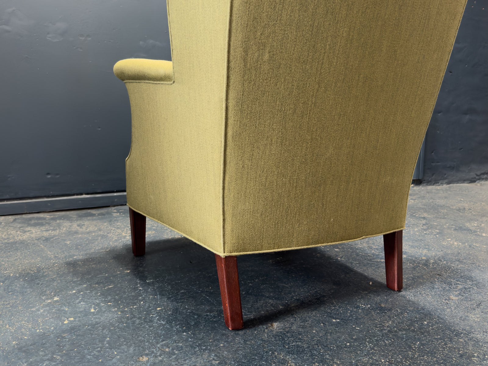 Green High Back Armchair