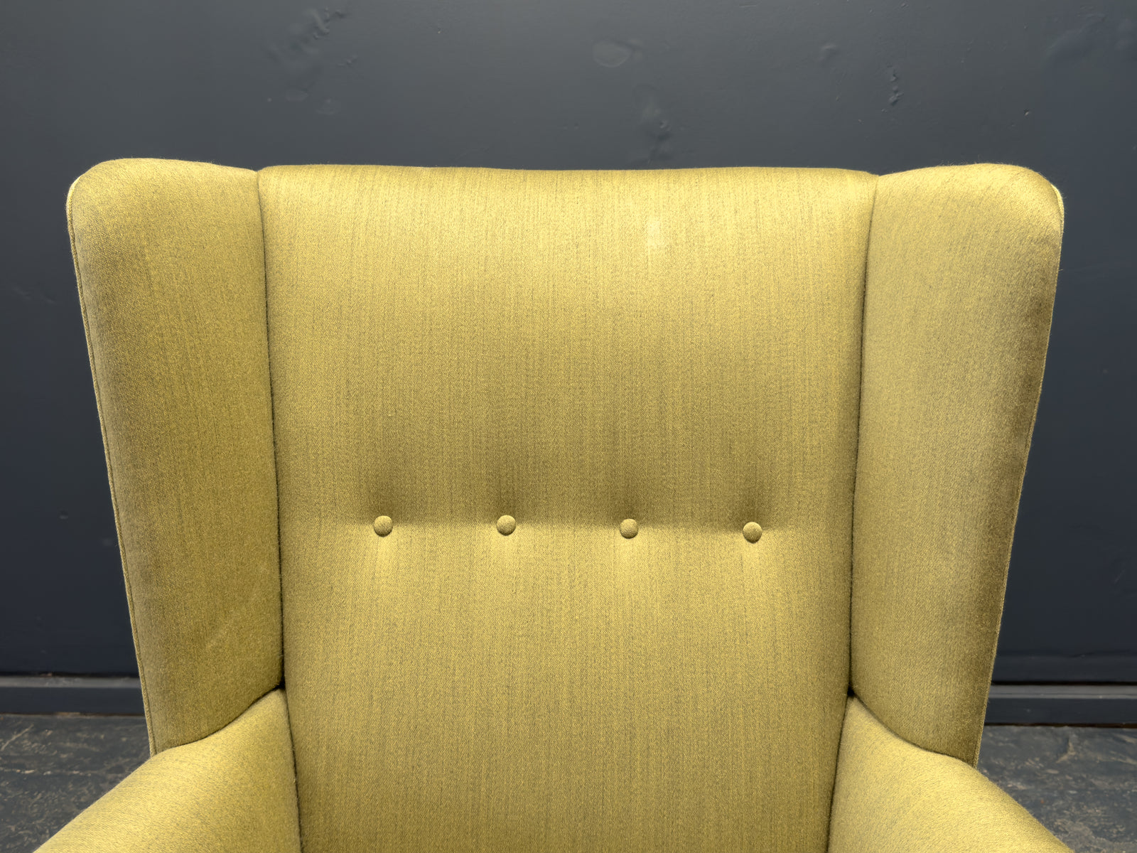 Green High Back Armchair