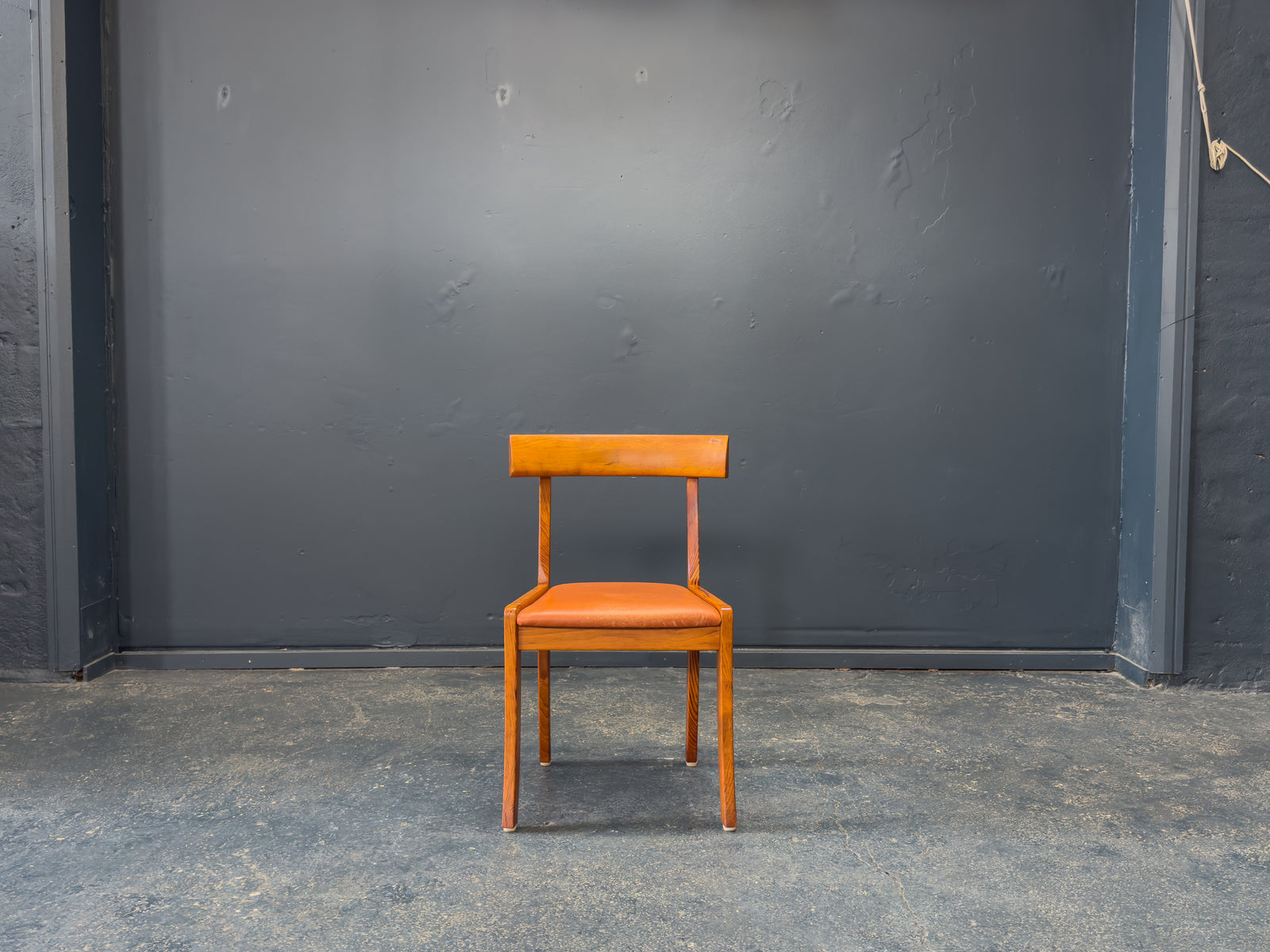 Set of 6 Tan Leather Dining Chairs