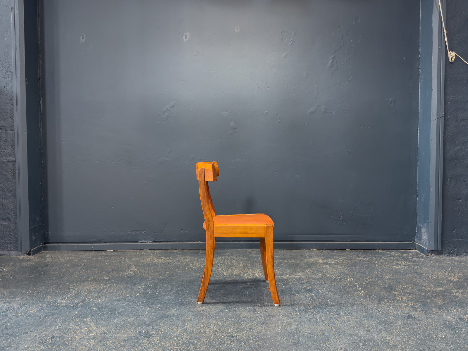 Set of 6 Tan Leather Dining Chairs
