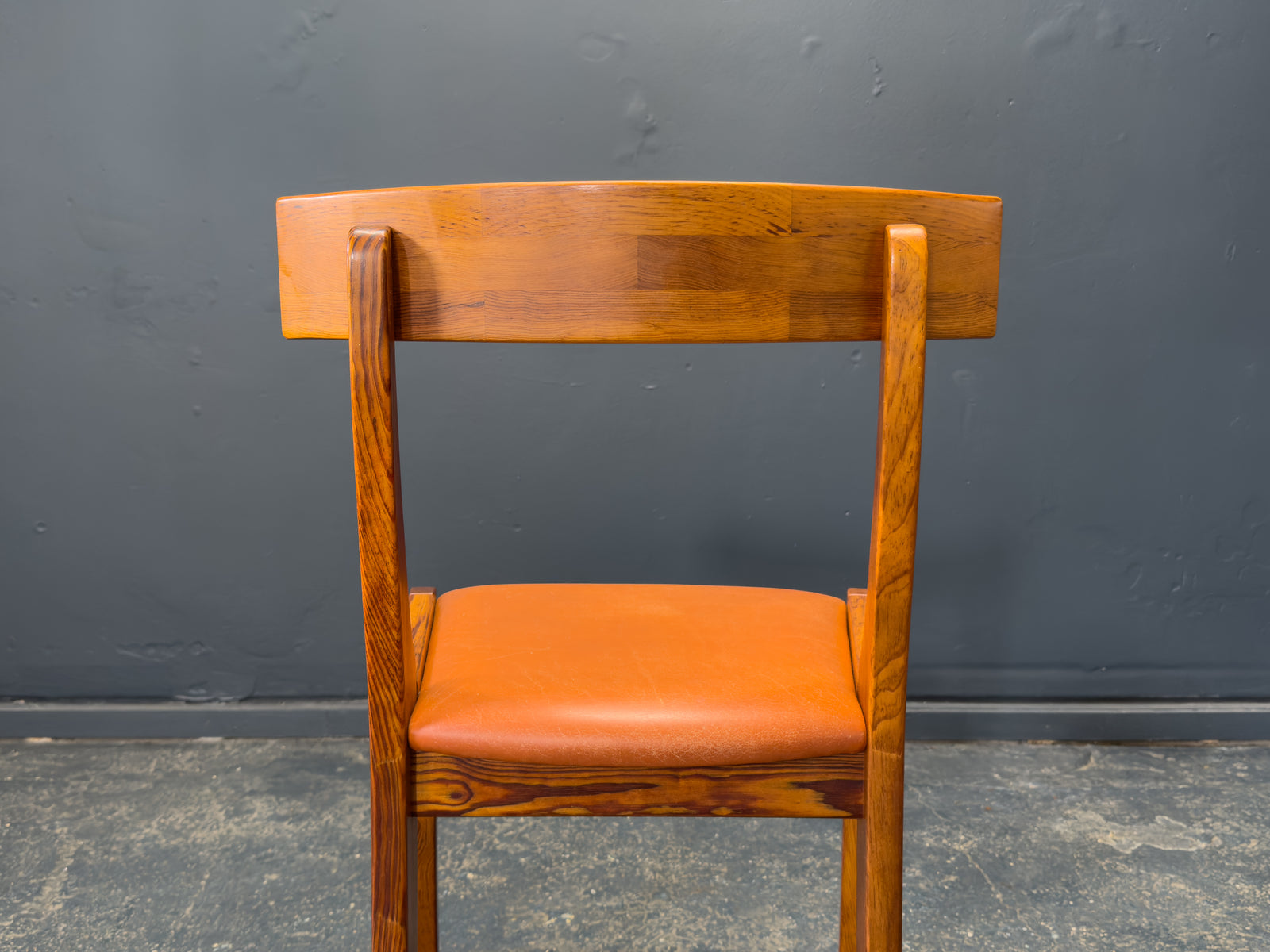 Set of 6 Tan Leather Dining Chairs