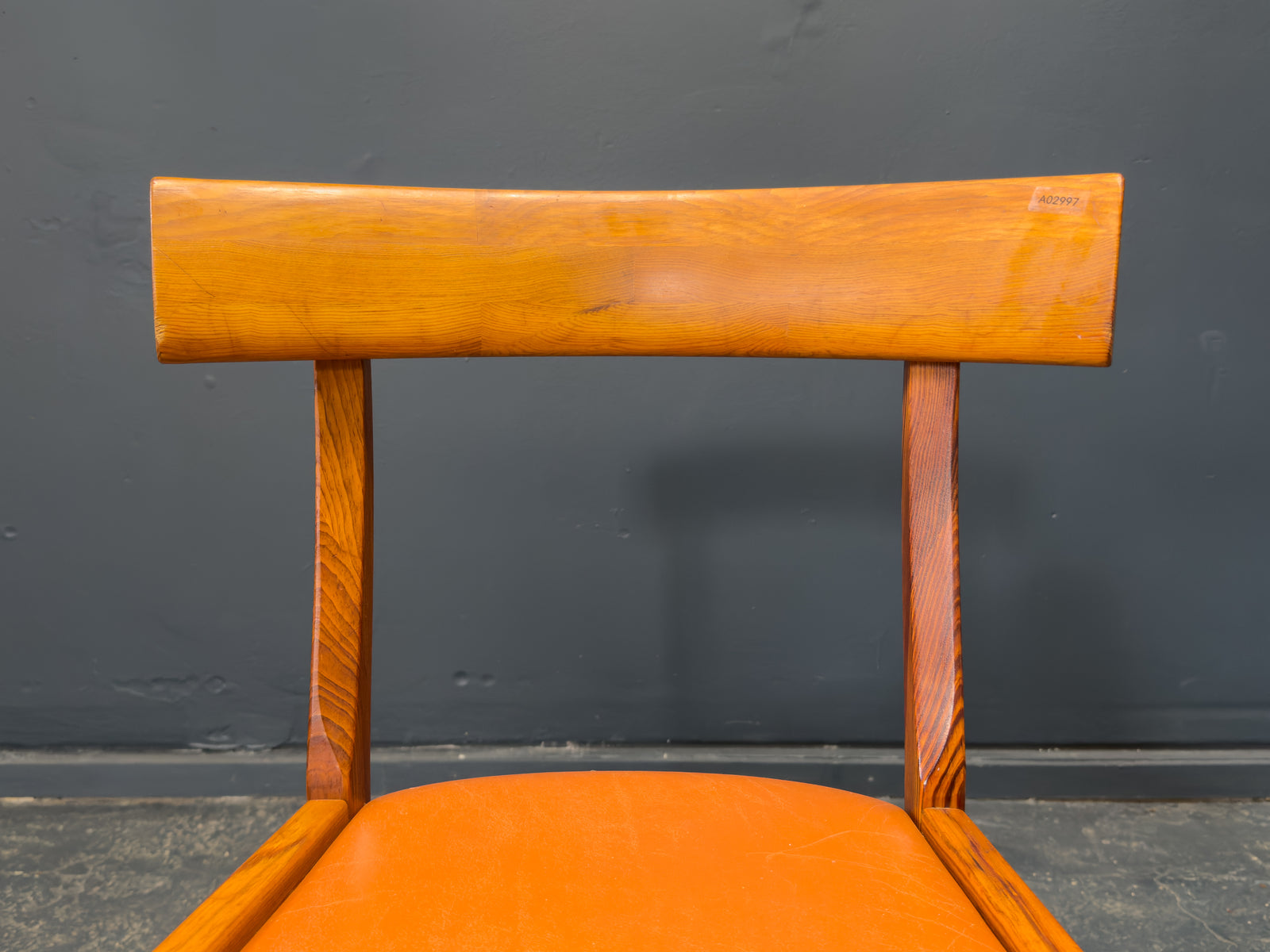 Set of 6 Tan Leather Dining Chairs