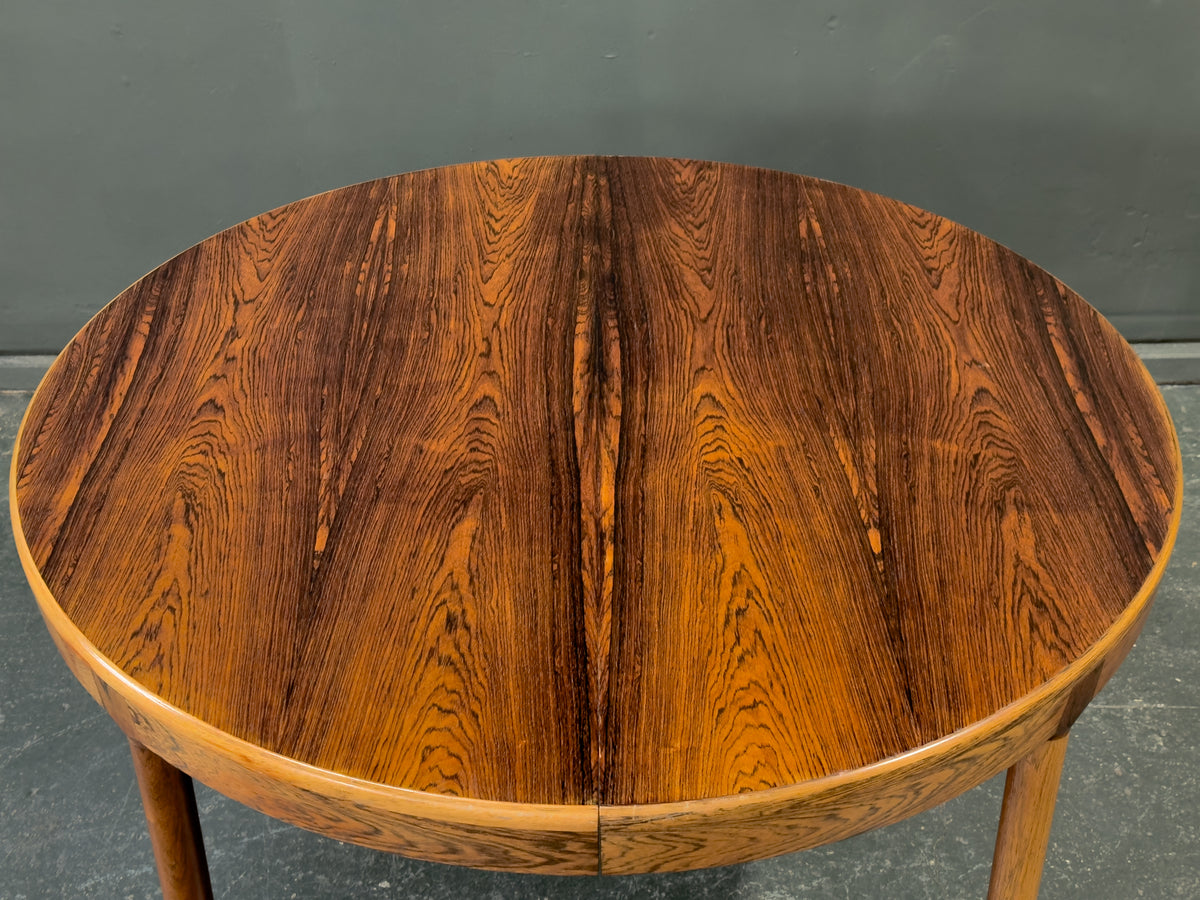 Round Rosewood Extending Dining Table