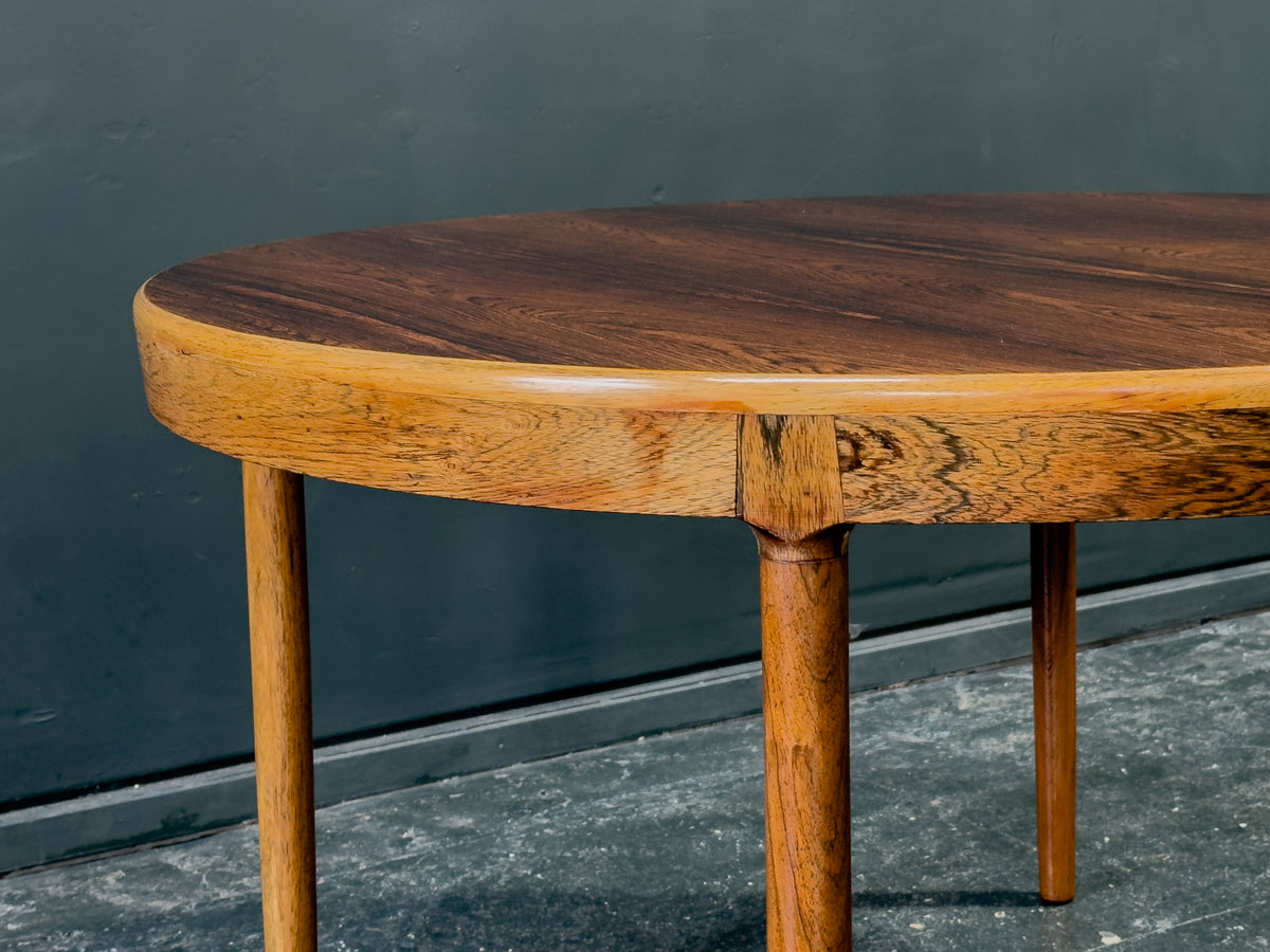 Round Rosewood Extending Dining Table