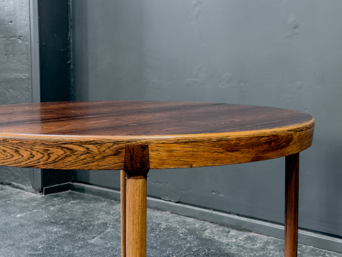 Round Rosewood Extending Dining Table