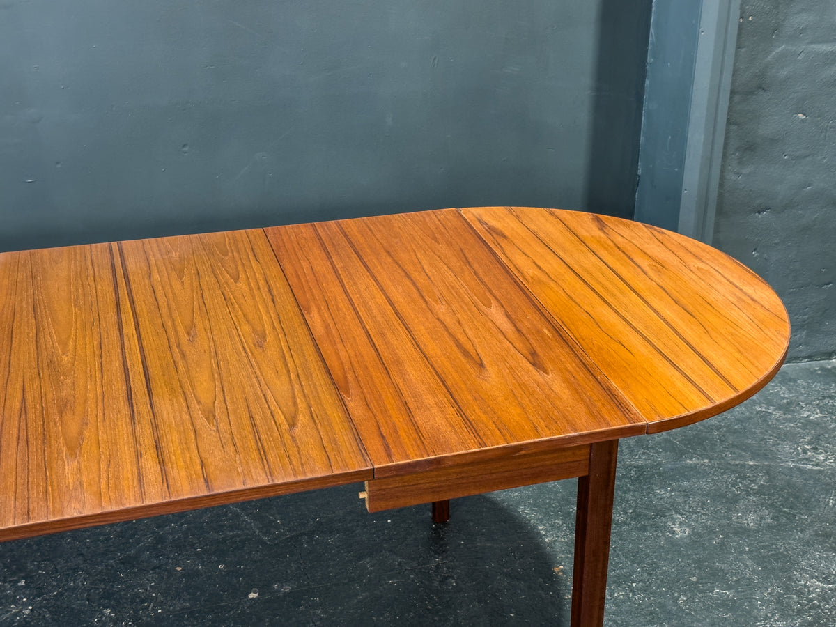 Square Teak Dining Table with 4 Extending Leaves