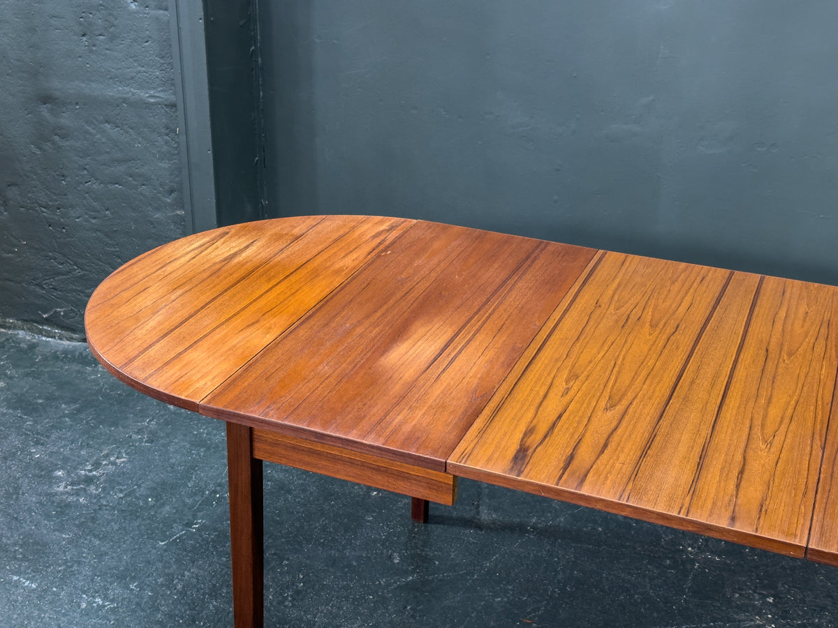 Square Teak Dining Table with 4 Extending Leaves