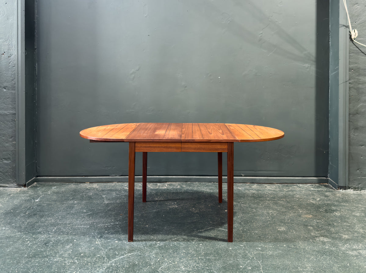 Square Teak Dining Table with 4 Extending Leaves